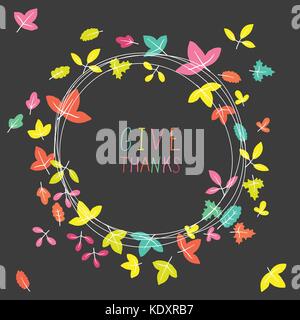 Les feuilles de forme arrondie avec Illustration de Vecteur