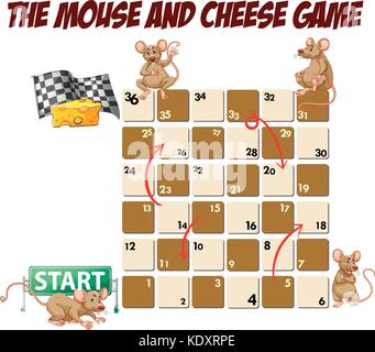 Jeu de labyrinthe avec souris et fromage illustration Illustration de Vecteur