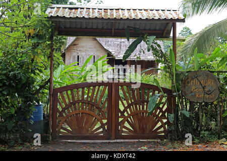 Chimuri Beach Retreat, Playa Negra, Puerto Viejo de Talamanca, province de Limón, mer des Caraïbes, le Costa Rica, Amérique Centrale Banque D'Images