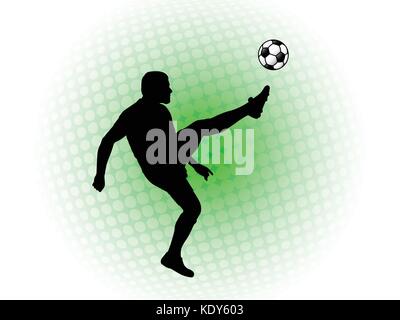 Joueur de football sur l'abstract background - vector Illustration de Vecteur