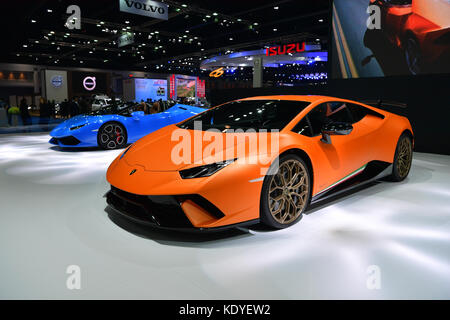 NONTHABURI - 28 mars : Ouragan Lamborghini Performante voiture sur l'affichage à la 38e International Salon automobile de Bangkok Thaïlande 2017 Le 28 mars, 2017 Non Banque D'Images