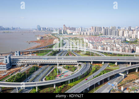 Paysage urbain, antenne chine nanchang gratte-ciel. Banque D'Images