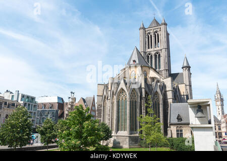 Nicholas' church st., Gand, Flandre, Belgique, Europe Banque D'Images