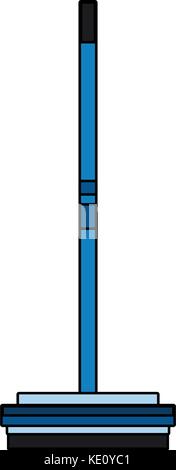Nettoyage maison balai droit connexes Illustration de Vecteur