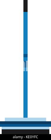 Nettoyage maison balai droit connexes Illustration de Vecteur