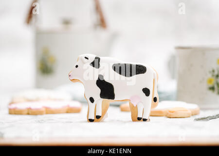 Fait main mignon cookies en forme d'animaux Banque D'Images