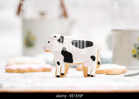 Fait main mignon cookies en forme d'animaux Banque D'Images