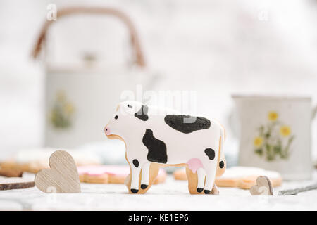 Fait main mignon cookies en forme d'animaux Banque D'Images