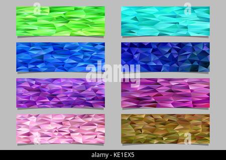 Polygone triangle abstrait mosaïque modèle Modèle de page background vector set - éléments de conception à partir de triangles colorés Illustration de Vecteur