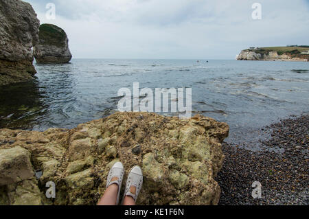 Point de vue/perspective. assis au bord de la mer, paysage marin - photo Banque D'Images