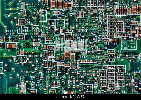 Et des toiles de fond.- Carte de circuit imprimé. Banque D'Images