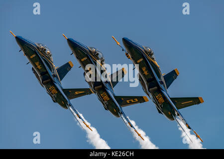 New Windsor, ny - juillet 2, 2017 : US Navy Blue angles effectuer à l'aéroport international de Stewart au cours de la new york airshow. escadron est l'officia Banque D'Images