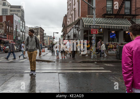 Vue Sur Bedford Avenue, à Brooklyn. NY Banque D'Images
