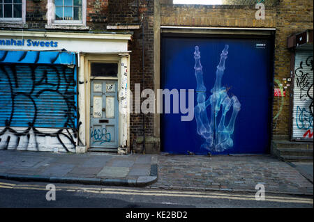 Londres. Le Spitalfields et Brick Lane zone de East London, UK. Oct 2017 Banque D'Images