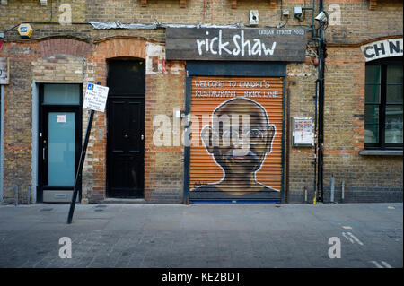 Londres. Le Spitalfields et Brick Lane zone de East London, UK. Oct 2017 Banque D'Images