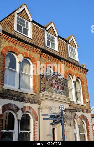 Whitstable, uk - 15 octobre 2017 : duc de Cumberland pub dans high street Banque D'Images