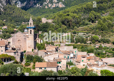 Village de Valldemossa, Majorque, Baléares, Espagne Banque D'Images