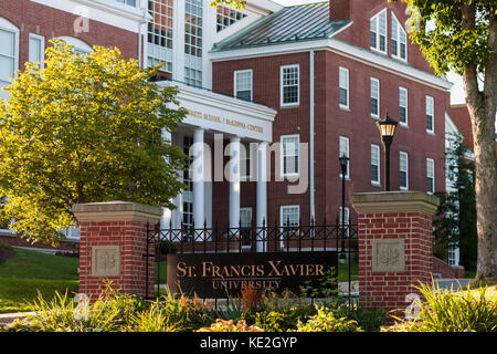 Le campus de l'Université St. Francis Xavier à Antigonish (N.-É.) le 28 août 2017. Banque D'Images