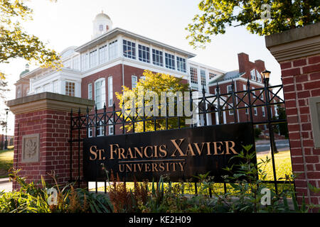 Le campus de l'Université St. Francis Xavier à Antigonish (N.-É.) le 28 août 2017. Banque D'Images