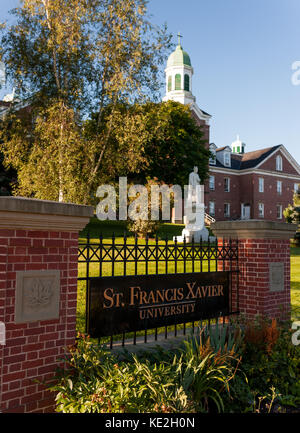 Le campus de l'Université St. Francis Xavier à Antigonish (N.-É.) le 28 août 2017. Banque D'Images