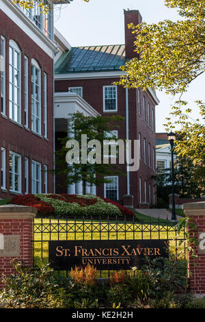 Le campus de l'Université St. Francis Xavier à Antigonish (N.-É.) le 28 août 2017. Banque D'Images