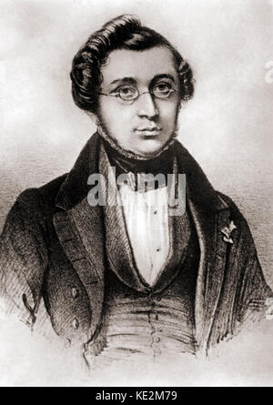 Adolphe Charles Adam - portrait de compositeur et critique musical français. Il est connu pour ses ballets Giselle et Le Corsaire. Adolph. 24 juillet 1803 - 3 mai 1856 Banque D'Images