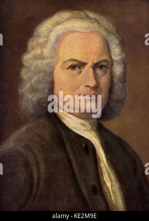 Johann Sebastian Bach, compositeur et organiste allemand. Peinture de A. Hermann compositeur allemand et organiste, 21 mars 1685 - 28 juillet 1750 Banque D'Images