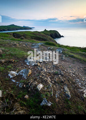 Abbereiddi tour sur la côte de Pembrokeshire Wales Banque D'Images