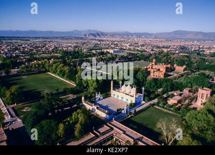 Aitchison College, un célèbre semi-privé indépendant boys school vu de l'air, Lahore, Pakistan. Banque D'Images