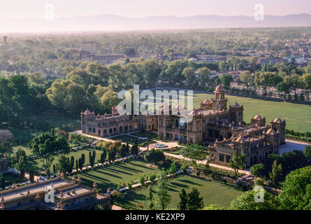 Aitchison College, un célèbre semi-privé indépendant boys school vu de l'air, Lahore, Pakistan. Banque D'Images