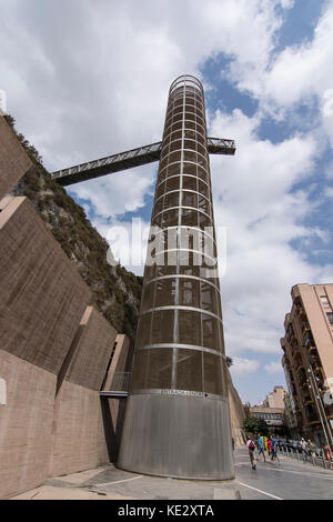 Ascenseur Ascenseur panoramique à Cartagena, Murcia Espagne Banque D'Images