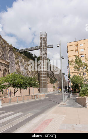 Ascenseur Ascenseur panoramique à Cartagena, Murcia Espagne Banque D'Images