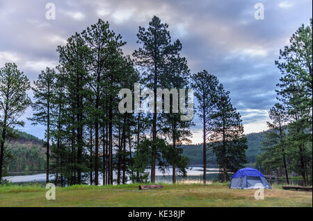 Camping du lac sheridan Banque D'Images