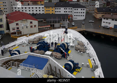 Honningsvag, Norvège. 18 Oct, 2017. Ciel gris sur Honningsvåg, la Norvège. Credit : Keith Larby/Alamy Live News Banque D'Images