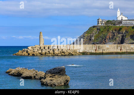 Le port de pêche, Luarca, Asturias, Espagne Banque D'Images