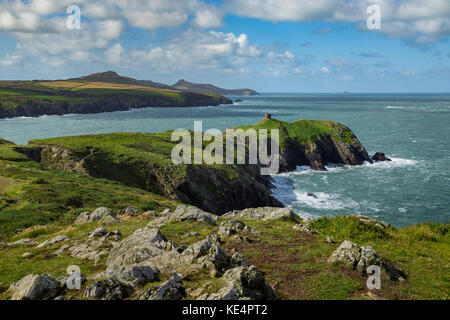 Abereiddy tower, l'ouest du pays de Galles. Banque D'Images