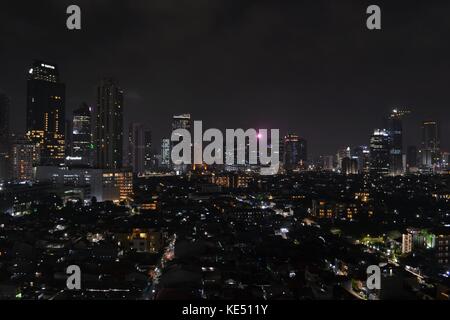 L'horizon de Jakarta, prises en 2017. autour du quartier des affaires de Kuningan. Banque D'Images