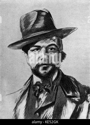 Claude Debussy - portrait. Compositeur français, 22 août 1862 - 25 mars 1918. Banque D'Images