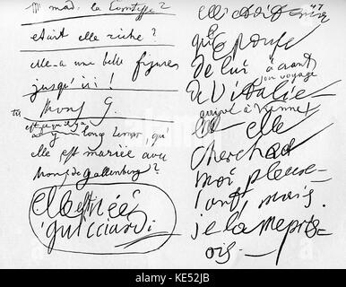 Ludwig van Beethoven, livret de conversation / ordinateur portable - page 47, daté de février 1823 l'entrée. Beethoven utilisé ce portable après qu'il est devenu sourd et lui et ses amis a écrit dans cette 'Konversationsheft'. LvB : 17 décembre 1770 - 26 mars 1827. Banque D'Images