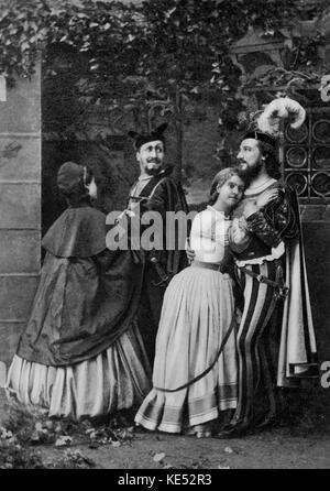 Adelina Patti comme Marguerite dans Faust de Charles Gounod au Covent Garden Opera House , , Londres 1863. Faust (avec Mario di Candia). La soprano italienne, 10 février 1843 - 27 septembre 1919 . Banque D'Images