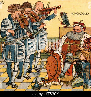 Old King Cole, comptine illustration (1877) par Walter Crane. L'artiste anglais du mouvement Arts and Crafts, 15 août 1845 - 14 mars 1915 Banque D'Images