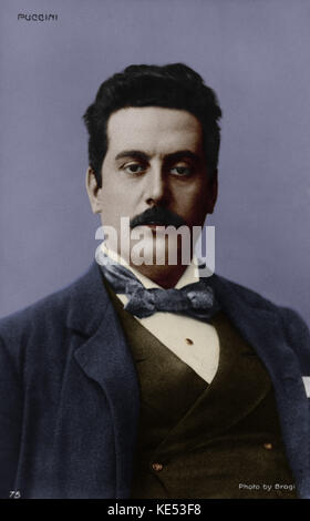 Giacomo Puccini, portrait photographique. Compositeur italien, 1858-1924. Banque D'Images