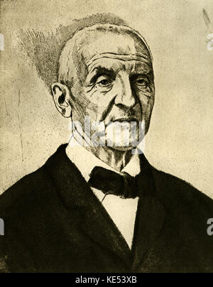 Portrait d'Anton Bruckner en 1920 par Emil Orlik. AB : compositeur autrichien, 4 septembre 1824 - 11 octobre 1896. EO : Artiste, et lithographe, 21 juillet, 1870 - 28 septembre, 1932. Banque D'Images