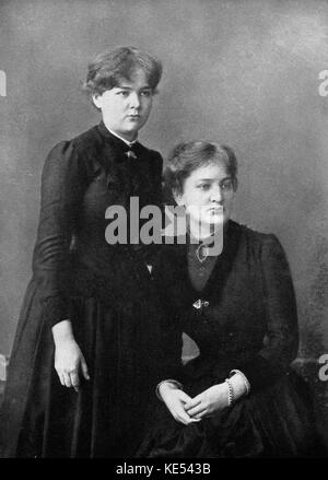 (Marie Curie Sklodovska Manya) avec sœur Bronya Sklodovska, 1886. MC : Polish-physicien français né et pionnier de la radioactivité, 7 novembre 1867 - 4 juillet, 1934. Banque D'Images