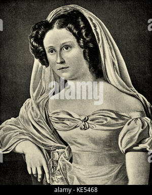 Rosalie Wagner, actrice et soeur de Richard Wagner. Elle a été la première actrice à jouer Gretchen dans 'Faust' de Goethe. RW : l'actrice allemande, 1803-1837. RW : compositeur allemand & auteur, 22 mai 1813 - 13 février 1883. Gtm : poète, romancier, dramaturge et philosophe, 28 août 1749 - 22 mars 1832. Banque D'Images