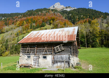 Paysage d'automne en milieu rural dans le village d'Engelberg en Suisse Banque D'Images