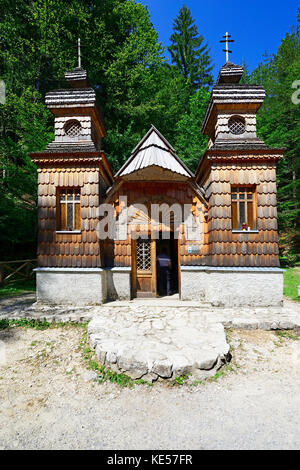 Chapelle russe sur le Pass Vrsic, Kranjska Gora, Slovénie Banque D'Images