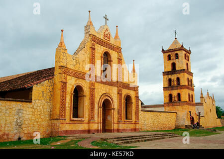 Mission jésuite, réduction jésuite, San José de Chiquitos, Santa Cruz, Bolivie Banque D'Images