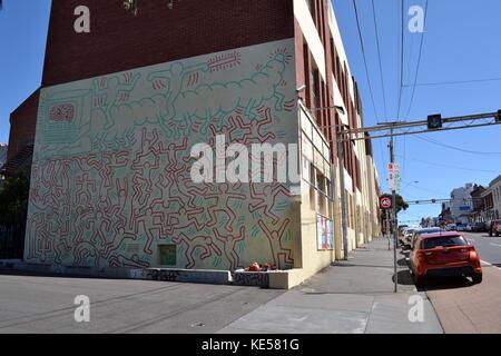 Murale graffiti et à Melbourne, Victoria - Australie. pic a été prise en septembre 2016 Banque D'Images