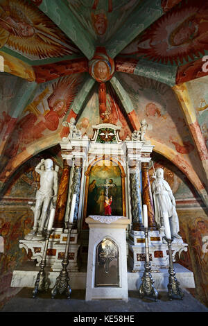 Fresques, église Saint-André, Vrhovlje, Brda, Slovénie Banque D'Images